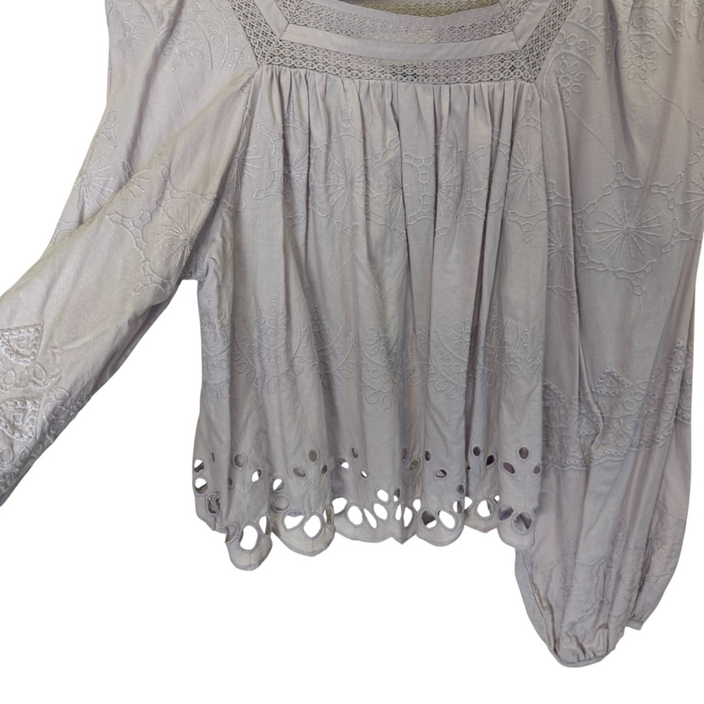 Nwot Universal Thread Soft Lavender Blouse With E… - image 2